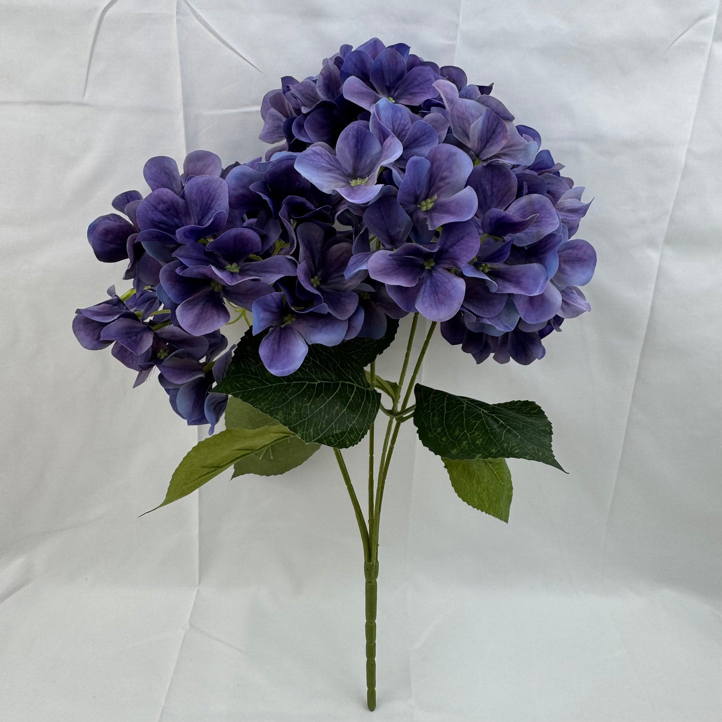 Purple Silk 3D Hydrangea Bush - 5 Heads