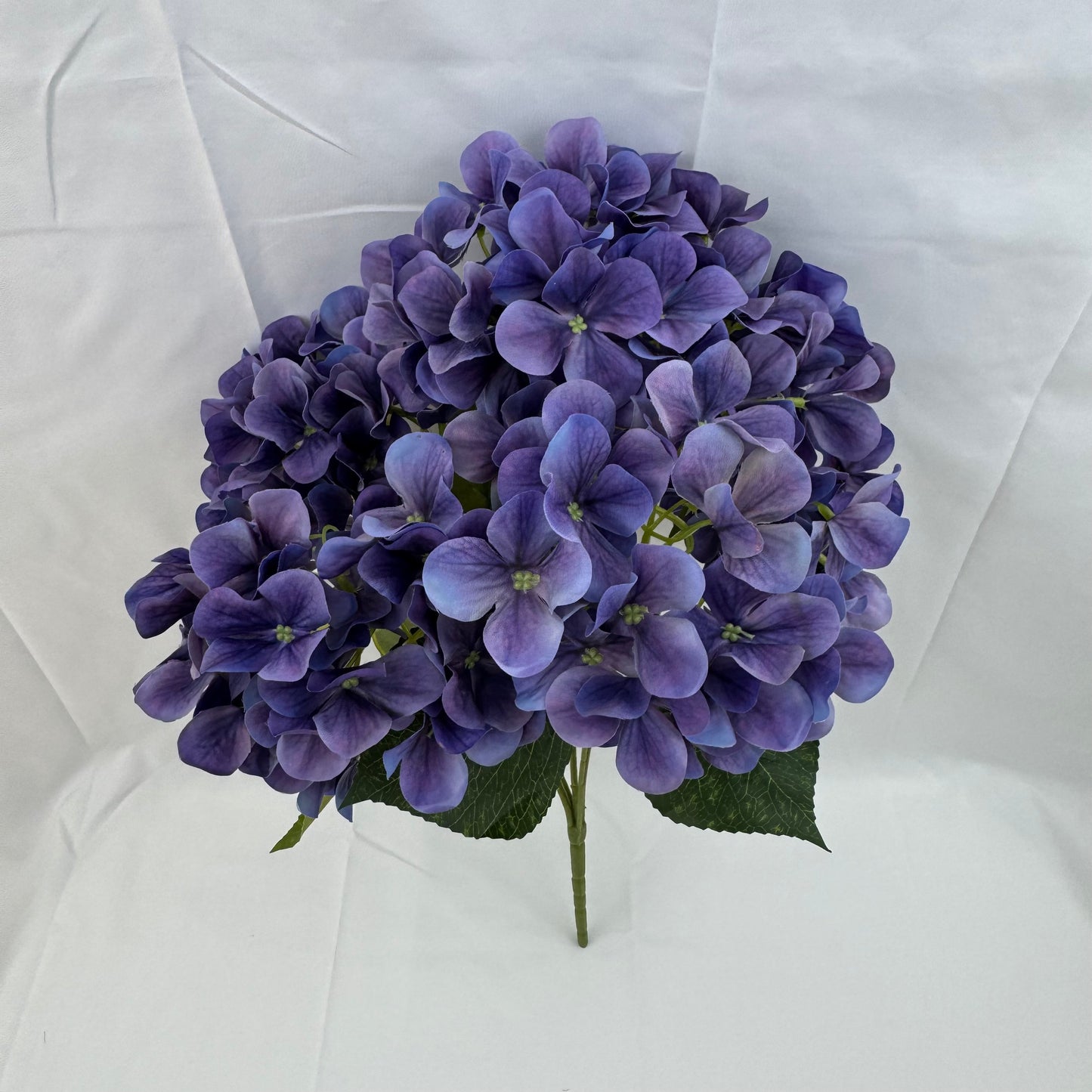 Purple Silk 3D Hydrangea Bush - 5 Heads