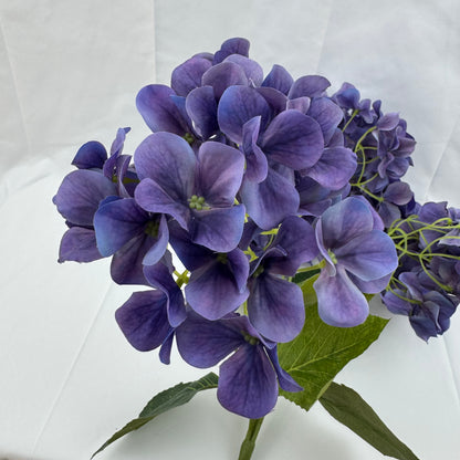 Purple Silk 3D Hydrangea Bush - 5 Heads