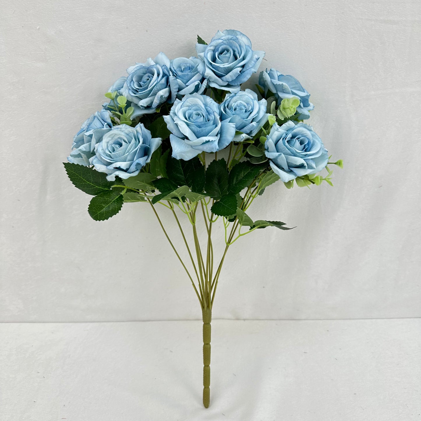 Blue Silk Wedding Rose Bush - 11 Heads