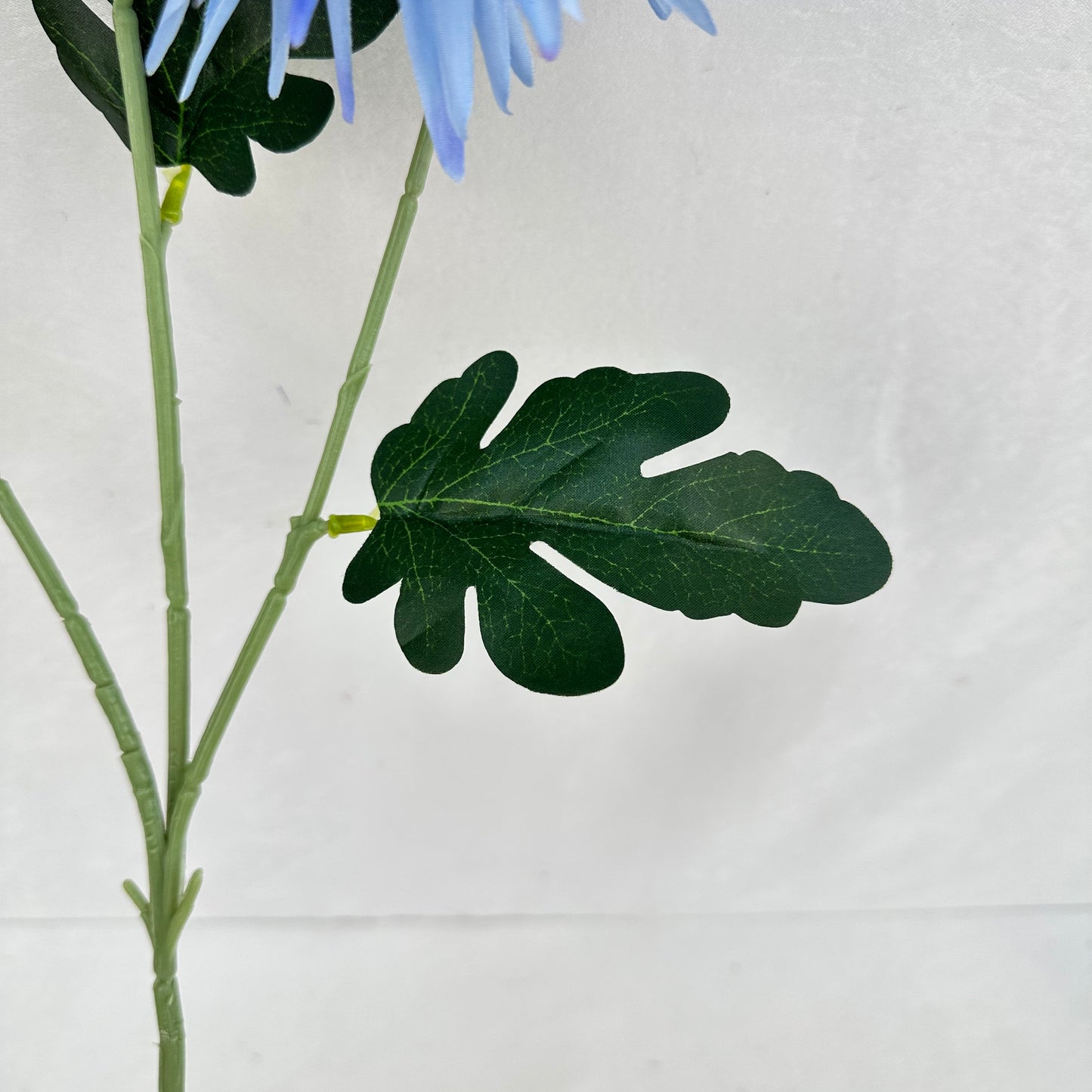 Blue Silk Flame Chrysanthemum Spray - 3 Heads