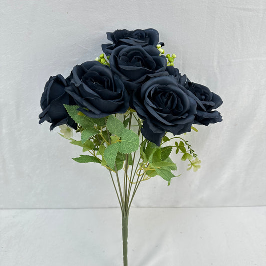 Blue Silk Acacia Rose Bush - 10 Heads