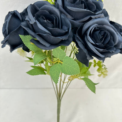 Blue Silk Acacia Rose Bush - 10 Heads