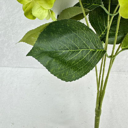 Green Silk 3D Hydrangea Bush - 5 Heads