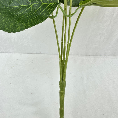 Green Silk 3D Hydrangea Bush - 5 Heads