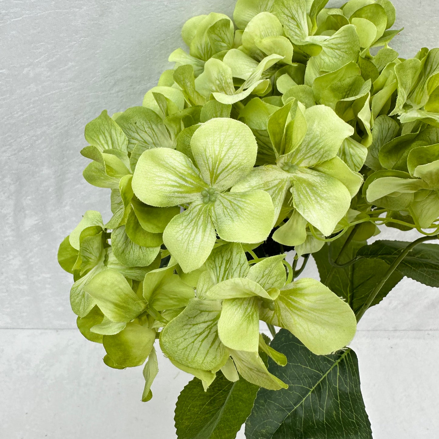Green Silk 3D Hydrangea Bush - 5 Heads