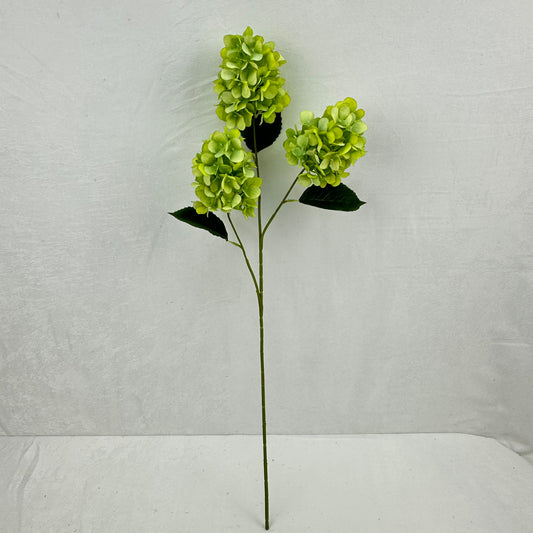 Green Silk Pagoda Hydrangea Spray - 3 Heads