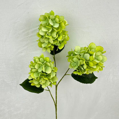 Green Silk Pagoda Hydrangea Spray - 3 Heads