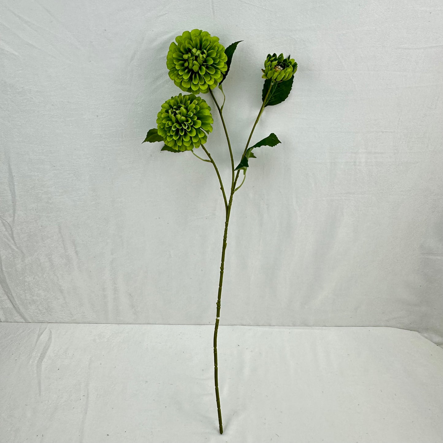 Green Silk French Dahlia Spray - 3 Heads