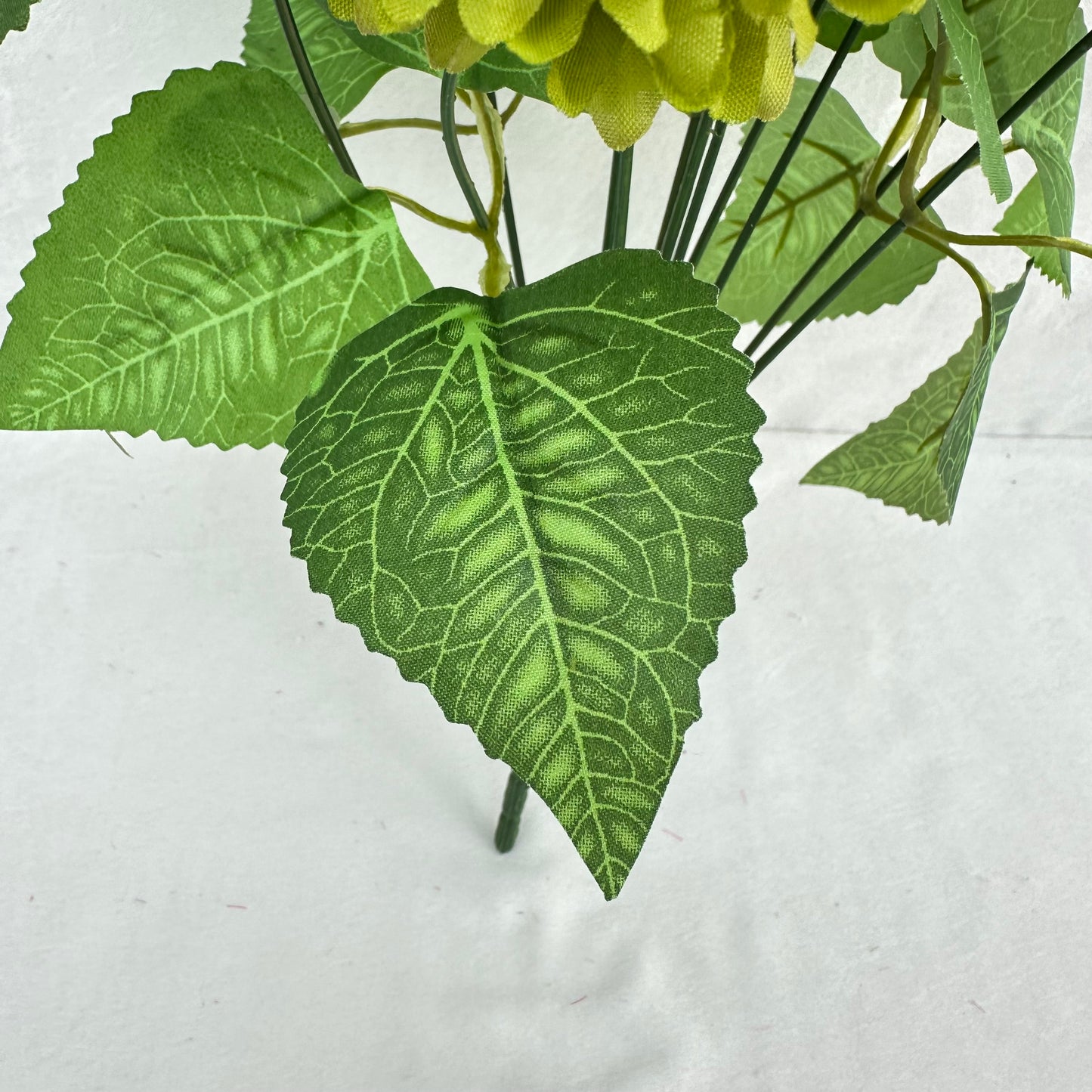 Green Silk Autumn Chrysanthemum Bush - 12 Heads
