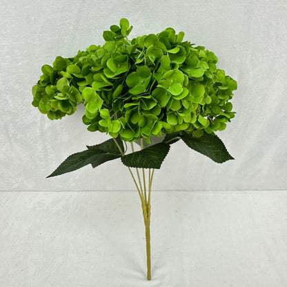 Green Silk French Hydrangea Bush - 5 Heads