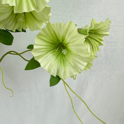 Green Silk Morning Glory Spray