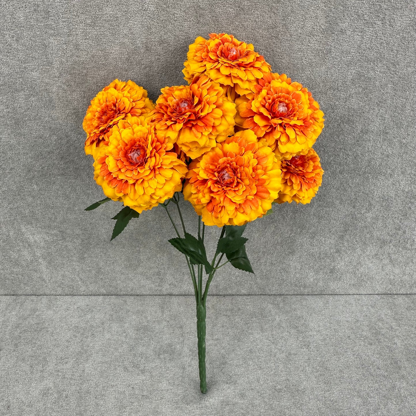 Orange Silk Marigold Bunch - 6 Heads