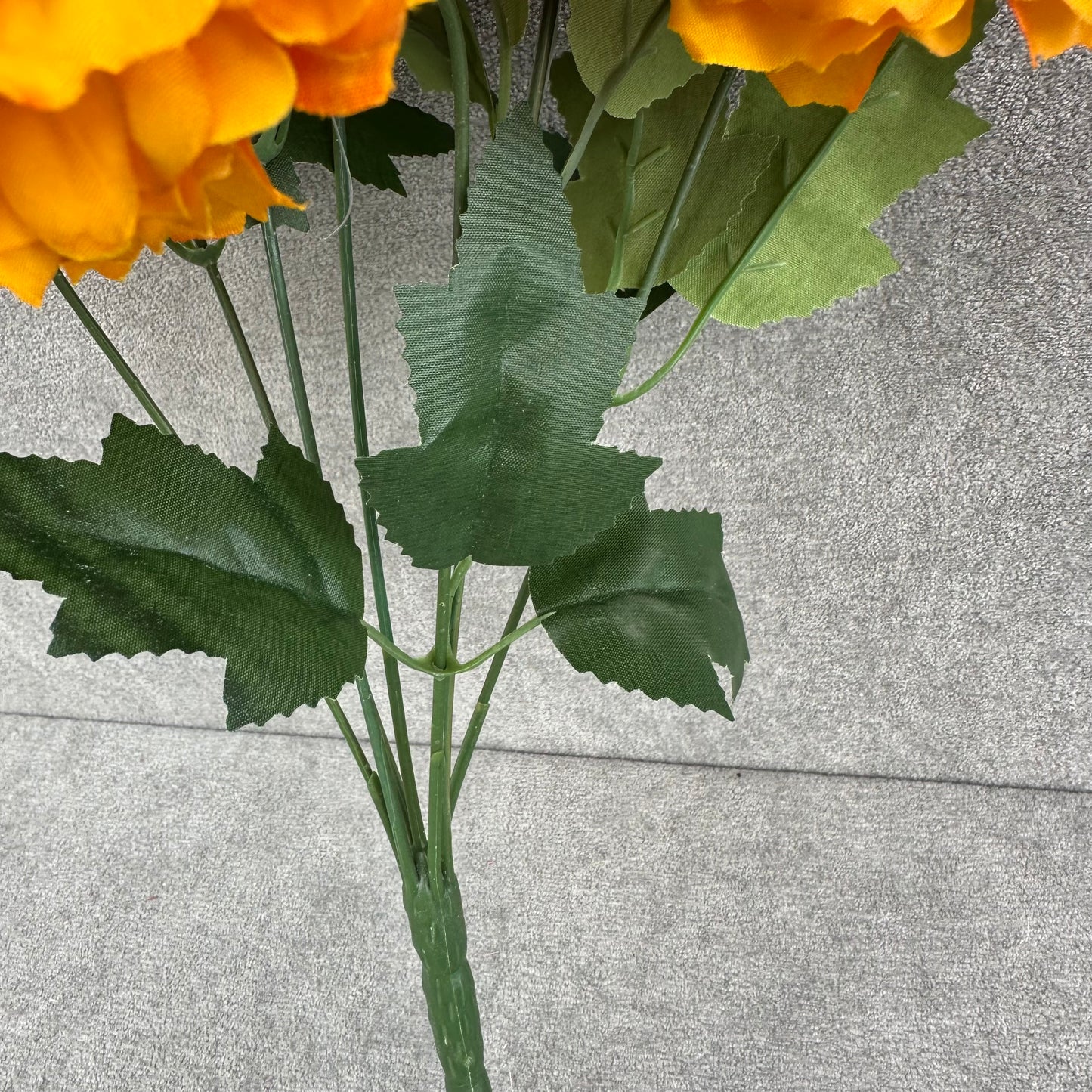 Orange Silk Marigold Bunch - 6 Heads