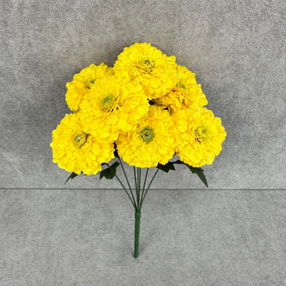 Yellow Silk Marigold Bunch - 6 Heads