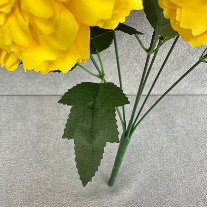 Yellow Silk Marigold Bunch - 6 Heads