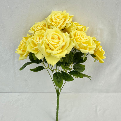 Yellow Silk Fruit Rose Bush - 9 Heads