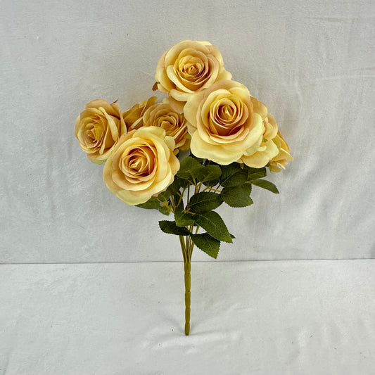 Yellow Silk Bulgarian Rose Bush - 9 Heads