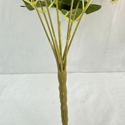 Orange Silk Wrapped Rose Bush - 7 Heads