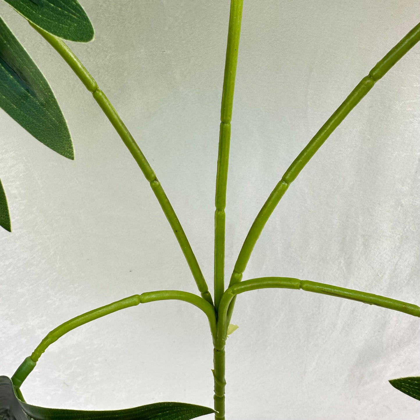 Dark Green Silk Fishtail Palm Leaf 5 Branch