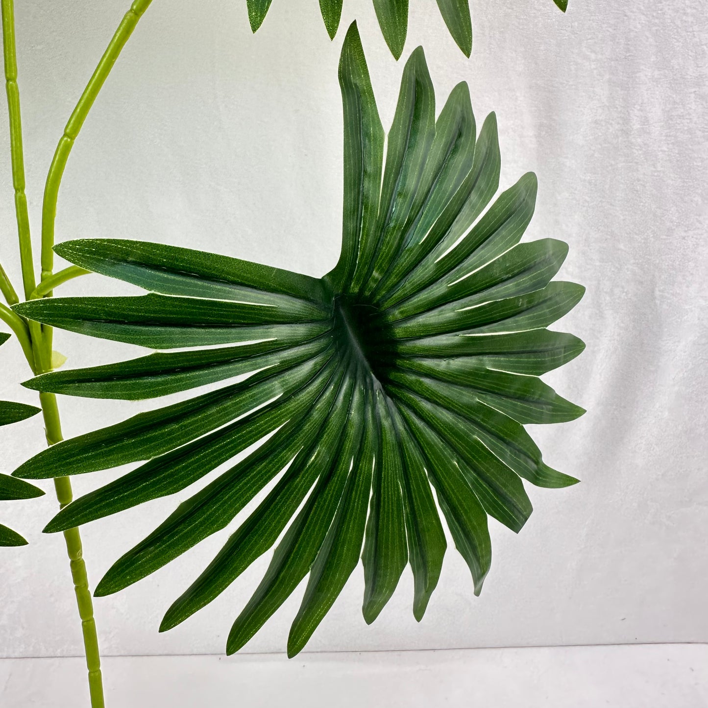 Dark Green Silk Fishtail Palm Leaf 5 Branch