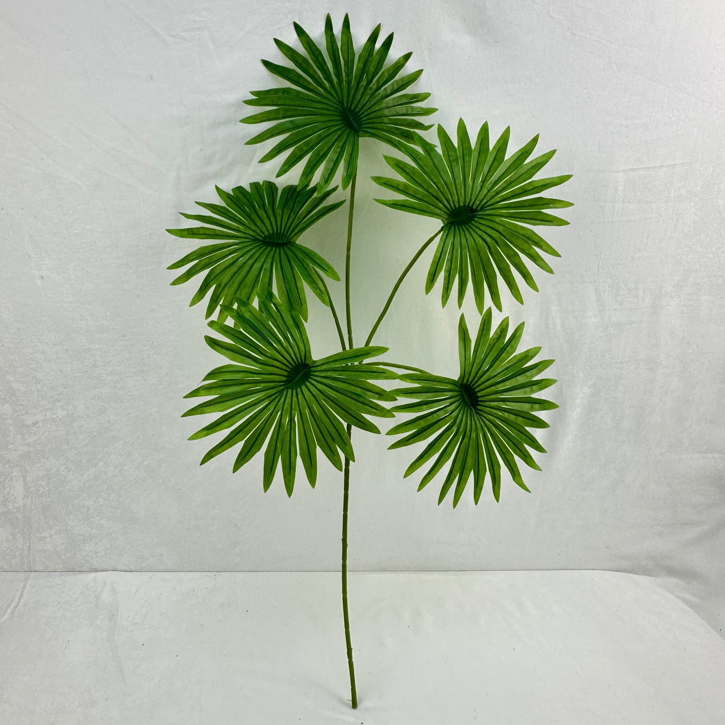 Green Silk Fishtail Palm Leaf 5 Branch