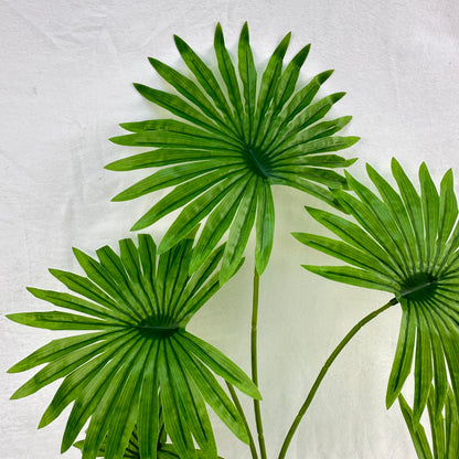 Green Silk Fishtail Palm Leaf 5 Branch