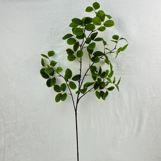 Green Silk Crape Myrtle Leaf Branch