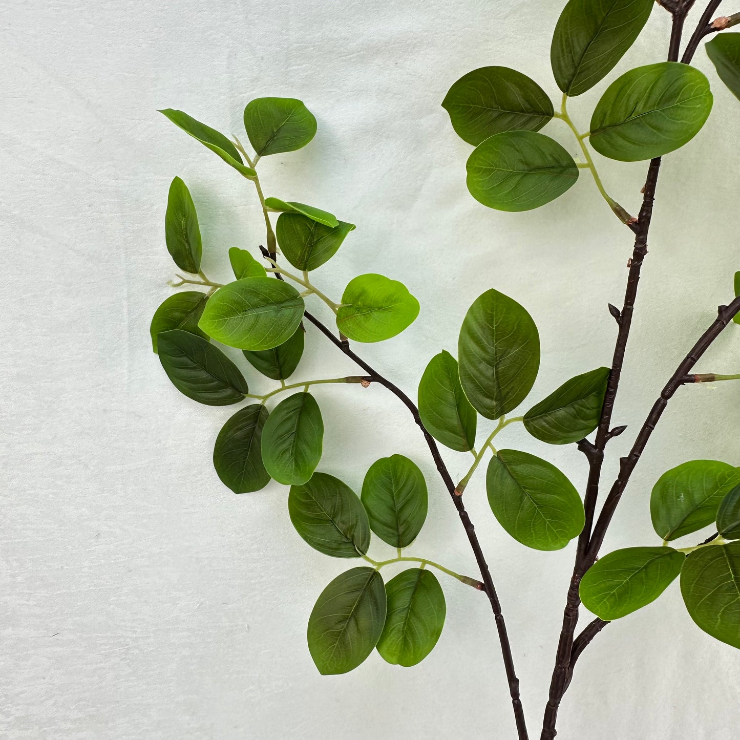 Green Silk Crape Myrtle Leaf Branch