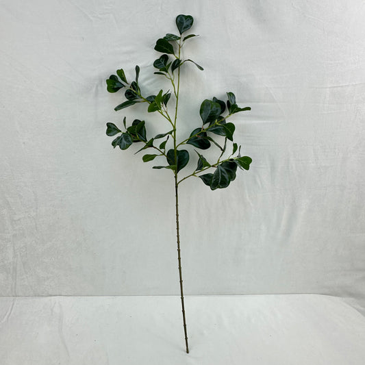 Green Silk Heart Shaped Ficus Leaf Branch