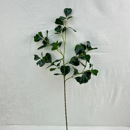 Green Silk Heart Shaped Ficus Leaf Branch
