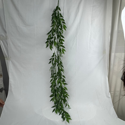 Green Silk Bamboo Leaf Branch 1.7m