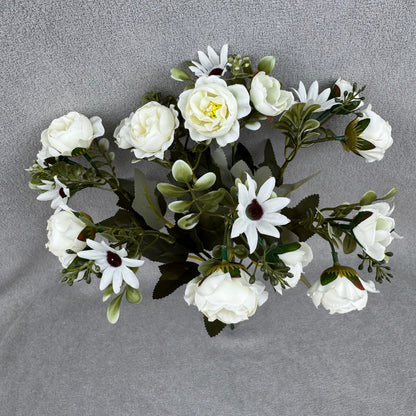 White Silk Peony Bush - 7 Heads