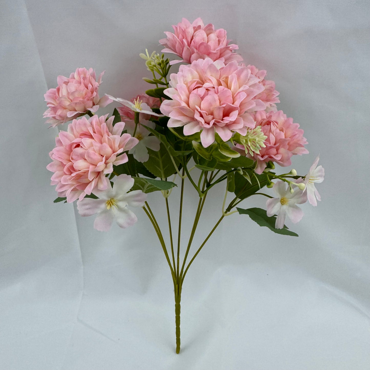 Pink Silk Dahlia Bush - 7 Heads