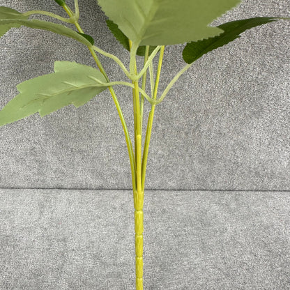 Green Silk Round Peony Bush - 5 Heads