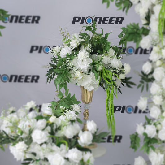 Classic White Rose Floral Centerpiece Arrangement